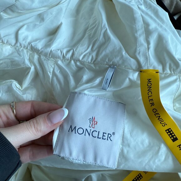 Moncler Genius Moncler Zaleia Layered Coat Embroidered Floral Drawstring Hood - Picture 3 of 12